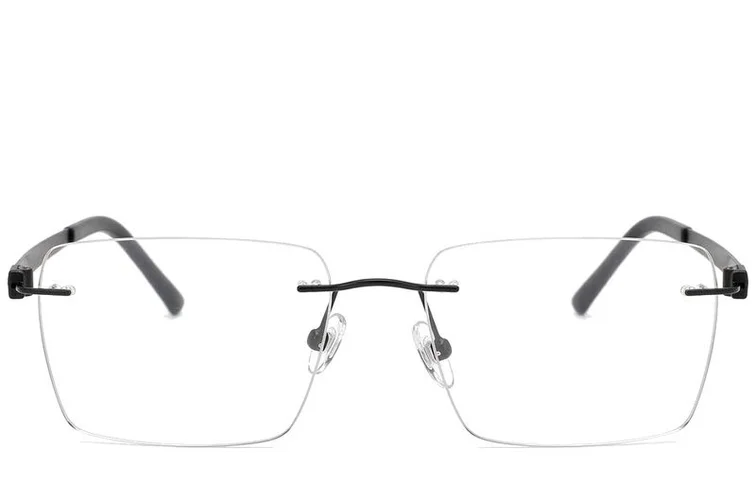 Invisible Black Titanium Glasses #BS2012-1649