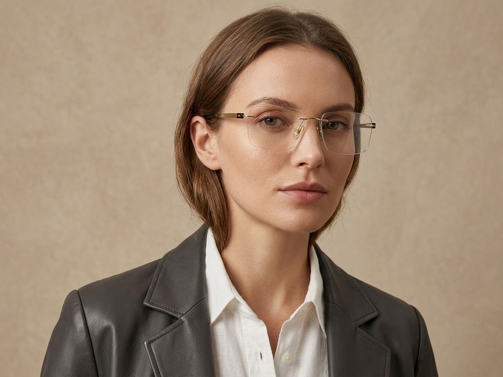 Invisible Golden Titanium Glasses #BS2012-1651