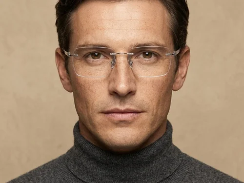 Invisible Silver Titanium Glasses #BS2012-1652