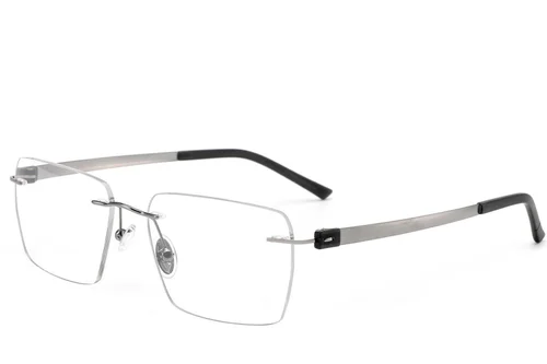 Invisible Grey Titanium Glasses #BS2012-1653