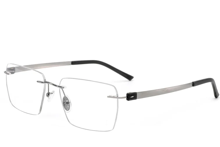 Invisible Grey Titanium Glasses #BS2012-1653