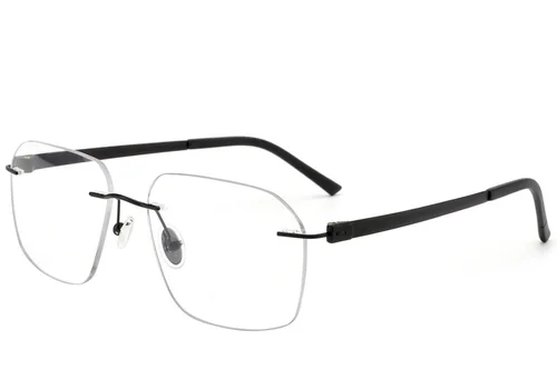 Invisible Black Titanium Glasses #BS2012-1654