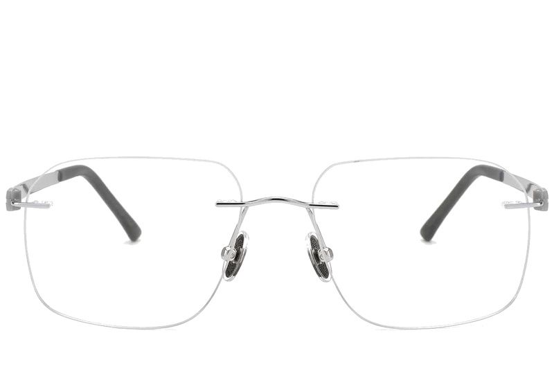 Invisible Silver Titanium Glasses #BS2012-1655