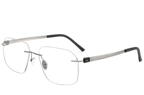 Invisible Grey Titanium Glasses #BS2012-1656