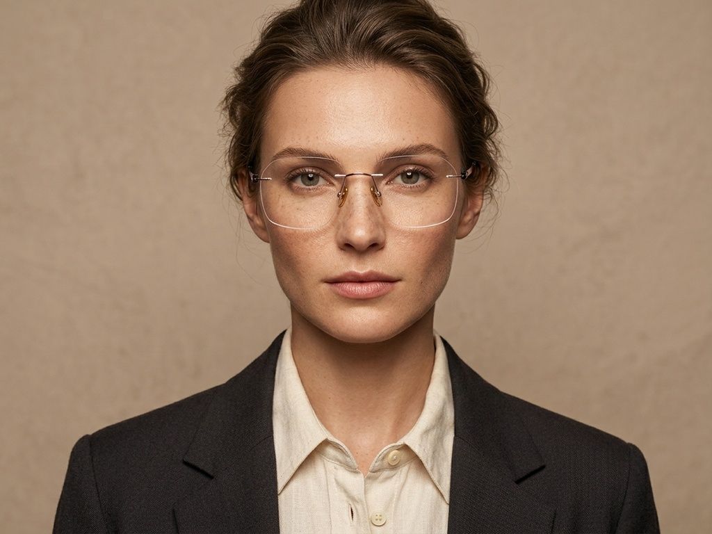 Invisible Pink Titanium Glasses #BS2012-1657