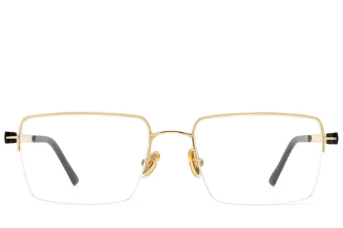Semi-rimless Golden Titanium Glasses #BS2012-1659
