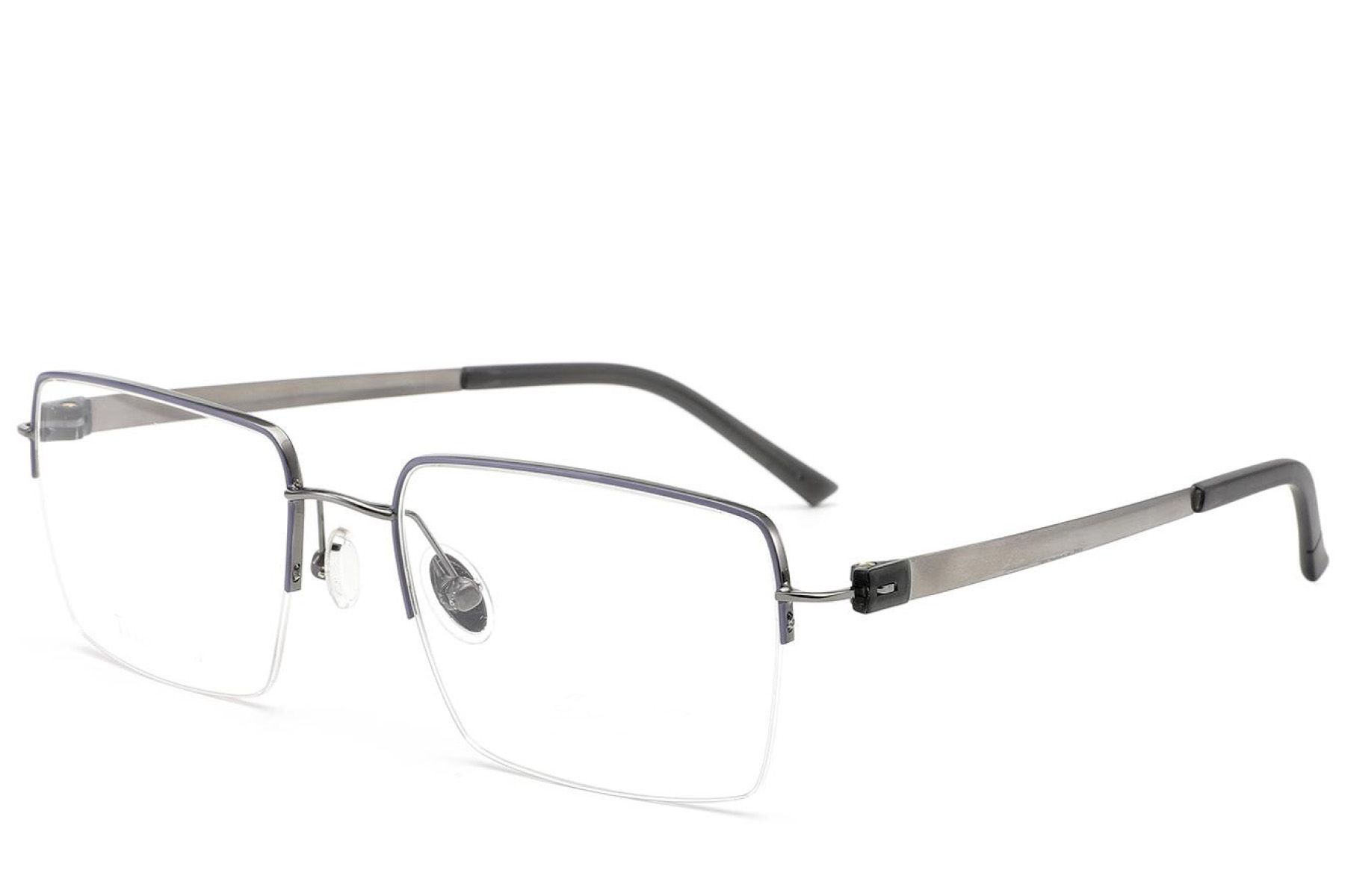 Gafas semi al aire de titanio gris #BS2012-1661