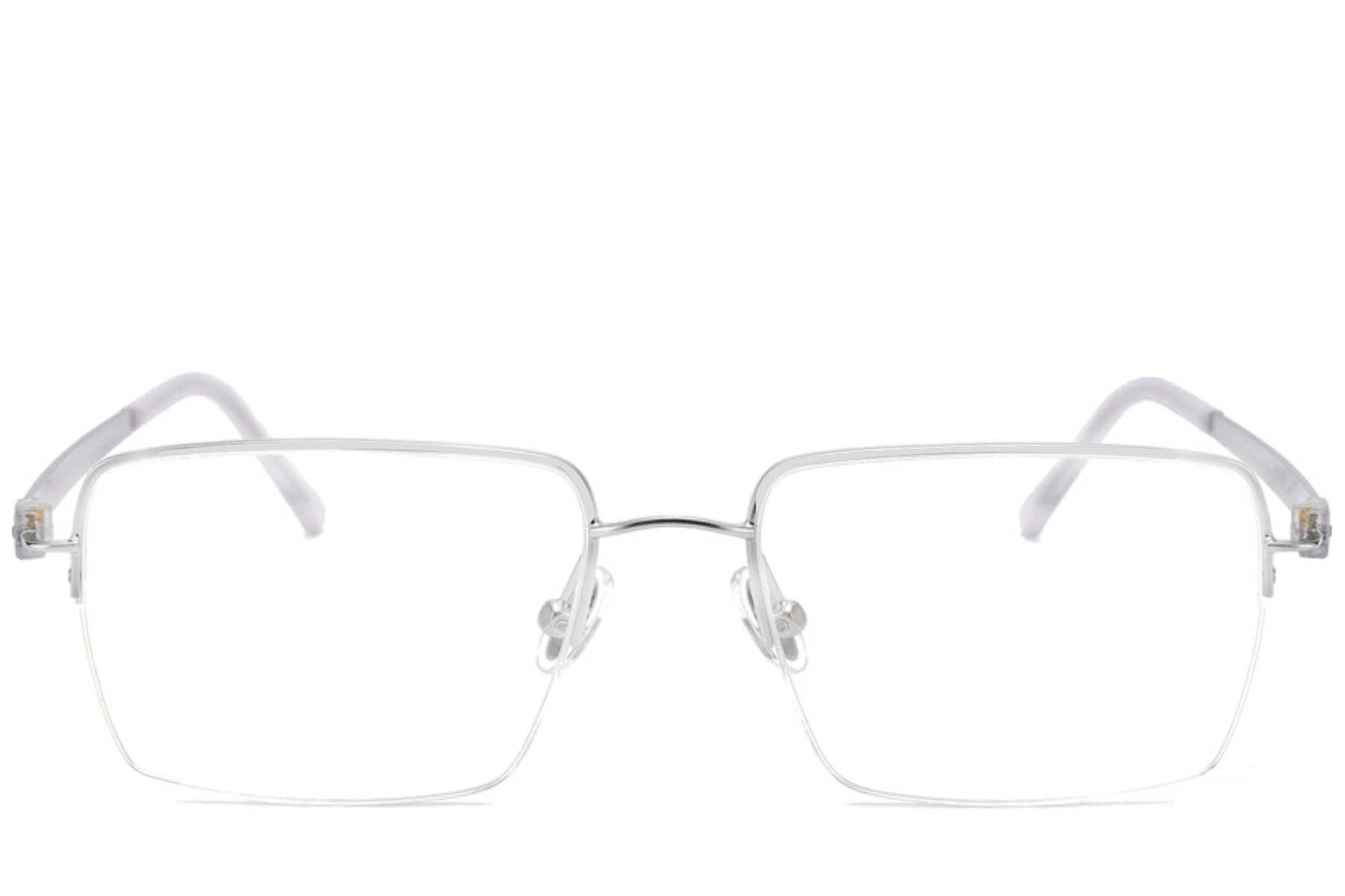 Semi-rimless Silver Titanium Glasses #BS2012-1662