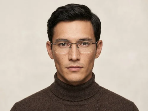 Lunettes invisibles en titane noir #BS2012-1664