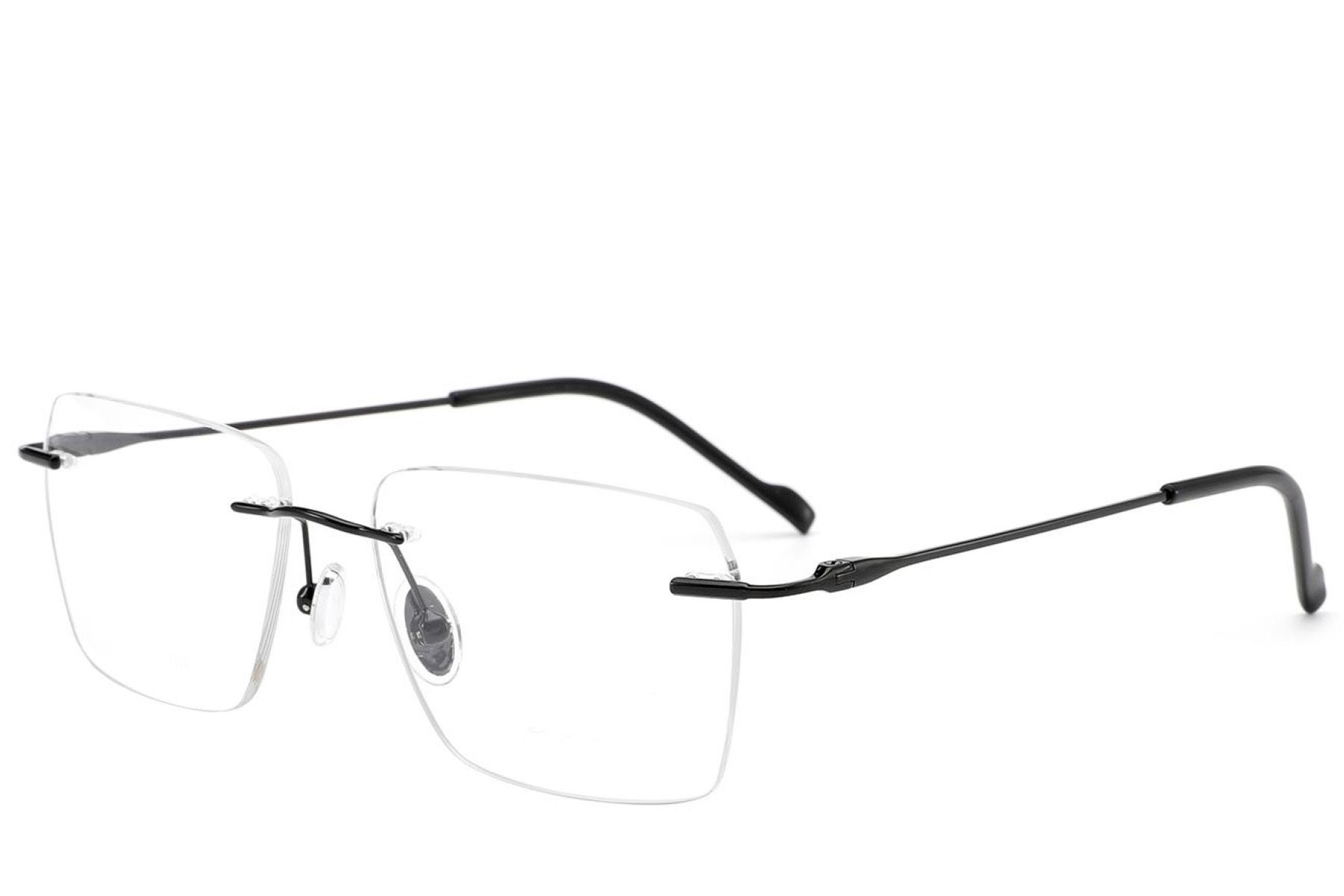 Invisible Black Titanium Glasses #BS2012-1664