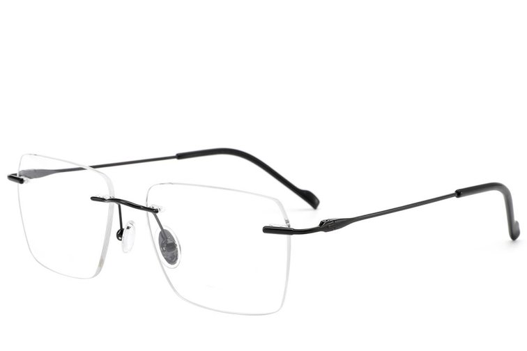 Invisible Black Titanium Glasses #BS2012-1664