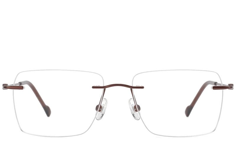 Gafas invisibles de titanio marrón #BS2012-1666