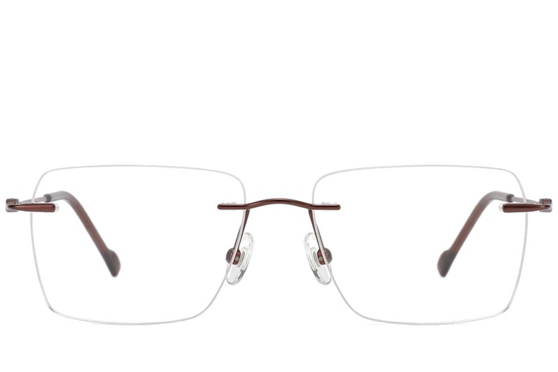 Gafas invisibles de titanio marrón #BS2012-1666