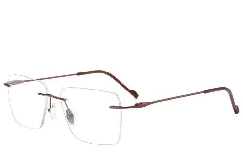 Lunettes invisibles en titane brun #BS2012-1666
