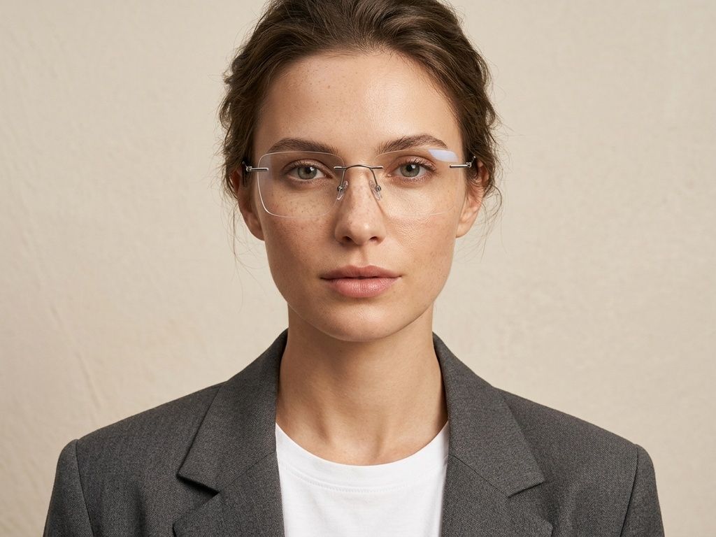 Gafas invisibles de titanio gris #BS2012-1667