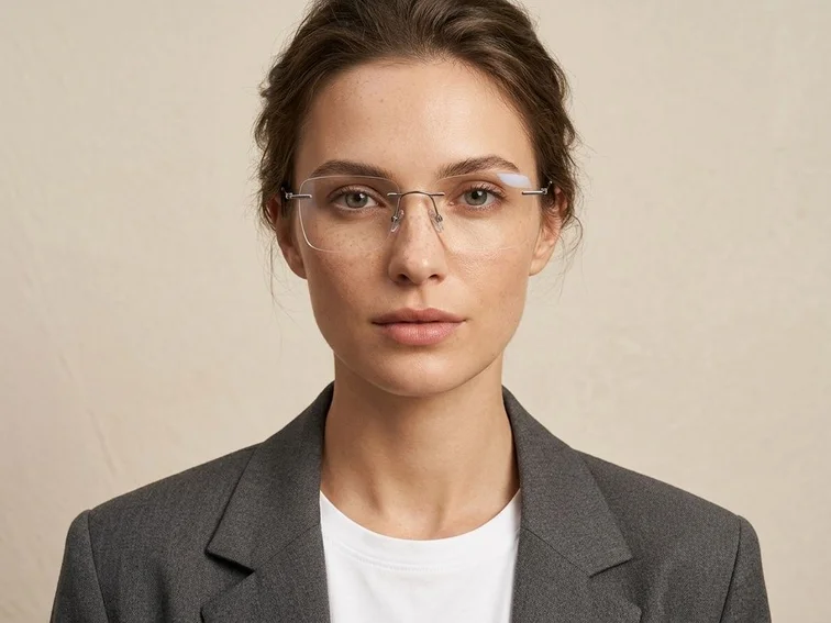 Gafas invisibles de titanio gris #BS2012-1667