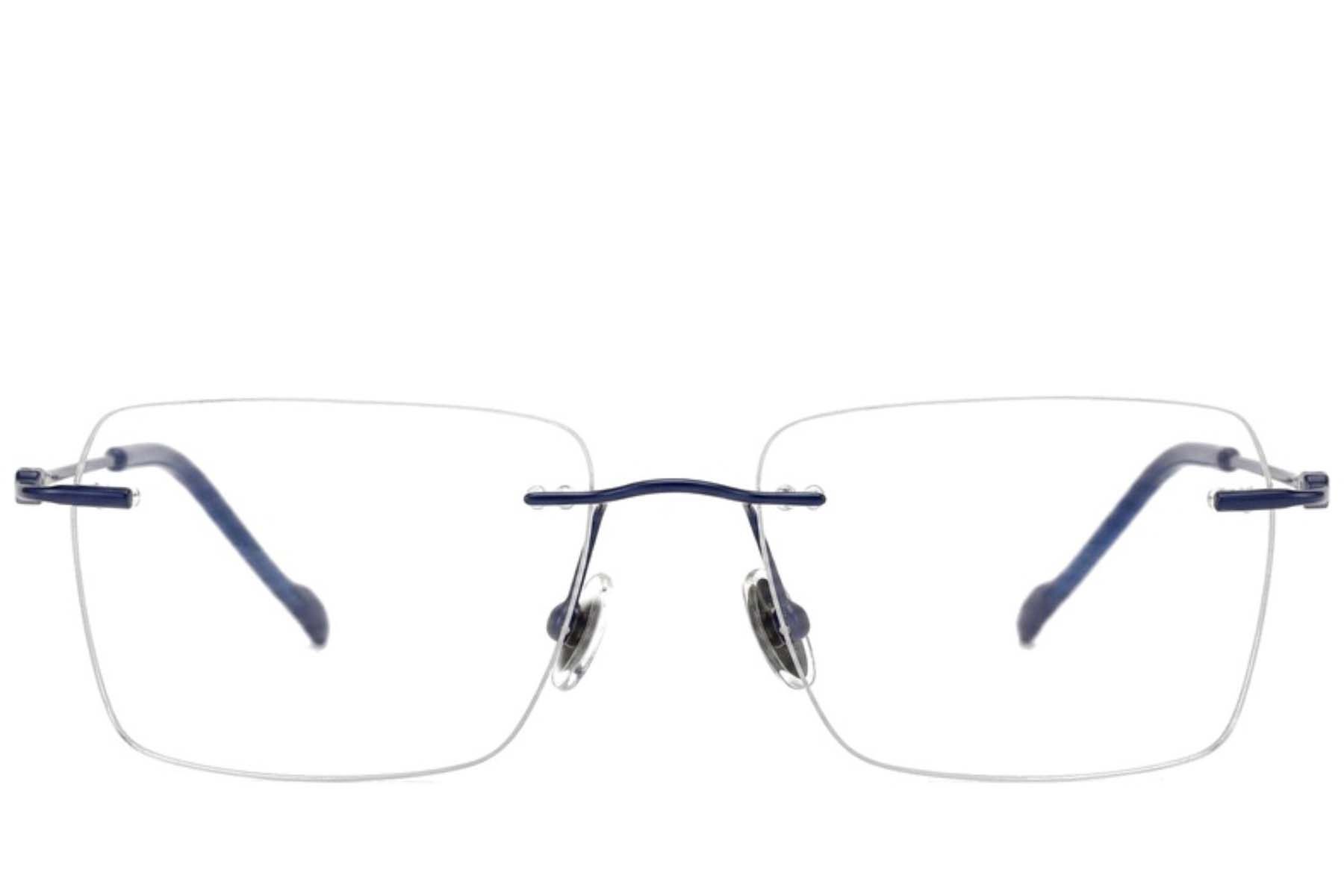 Invisible Blue Titanium Glasses #BS2012-1668