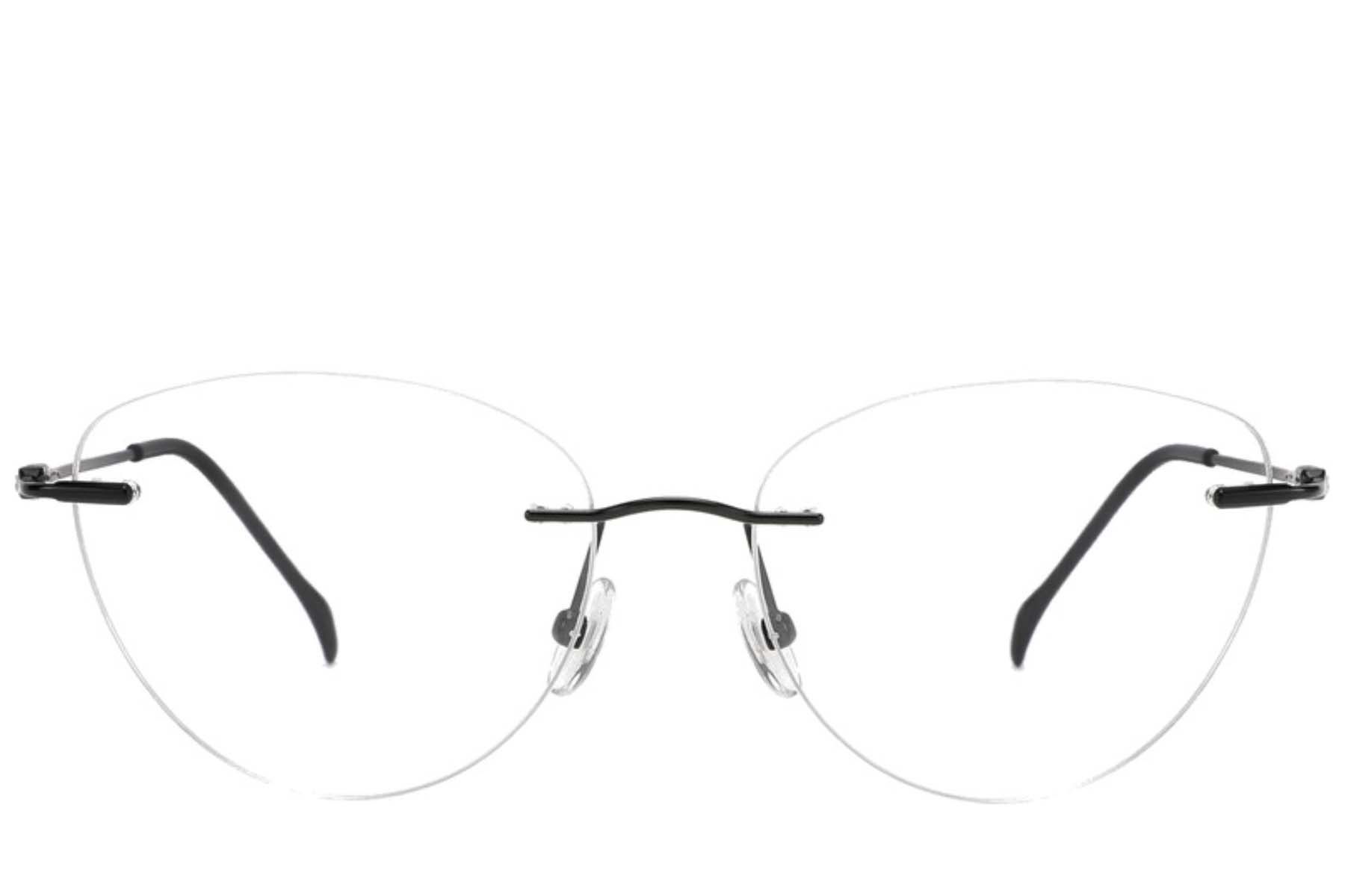 Gafas invisibles de titanio negro #BS2012-1669
