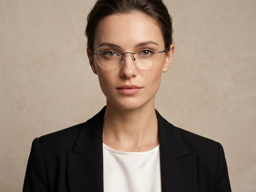 Gafas invisibles de titanio negro #BS2012-1669