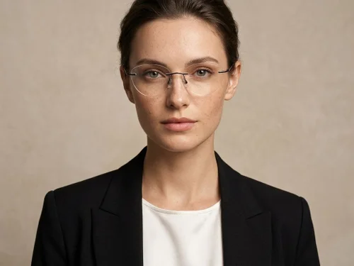 Lunettes invisibles en titane noir #BS2012-1669