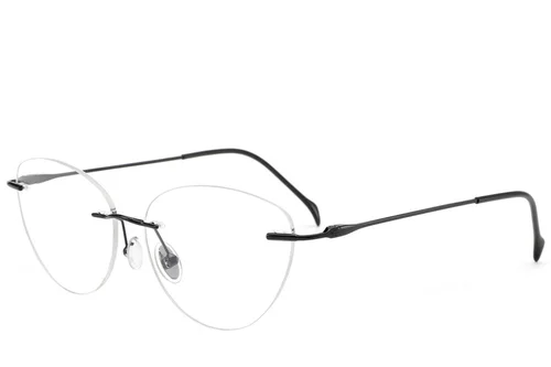 Lunettes invisibles en titane noir #BS2012-1669