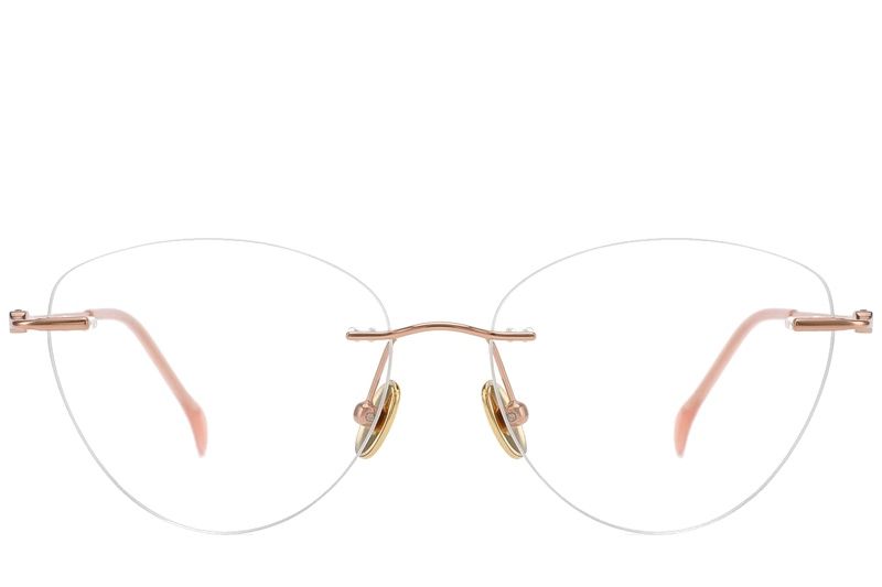 Invisible Pink Titanium Glasses #BS2012-1670