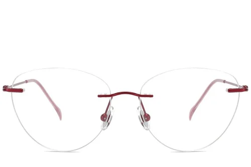 Lunettes invisibles en titane rouge #BS2012-1672