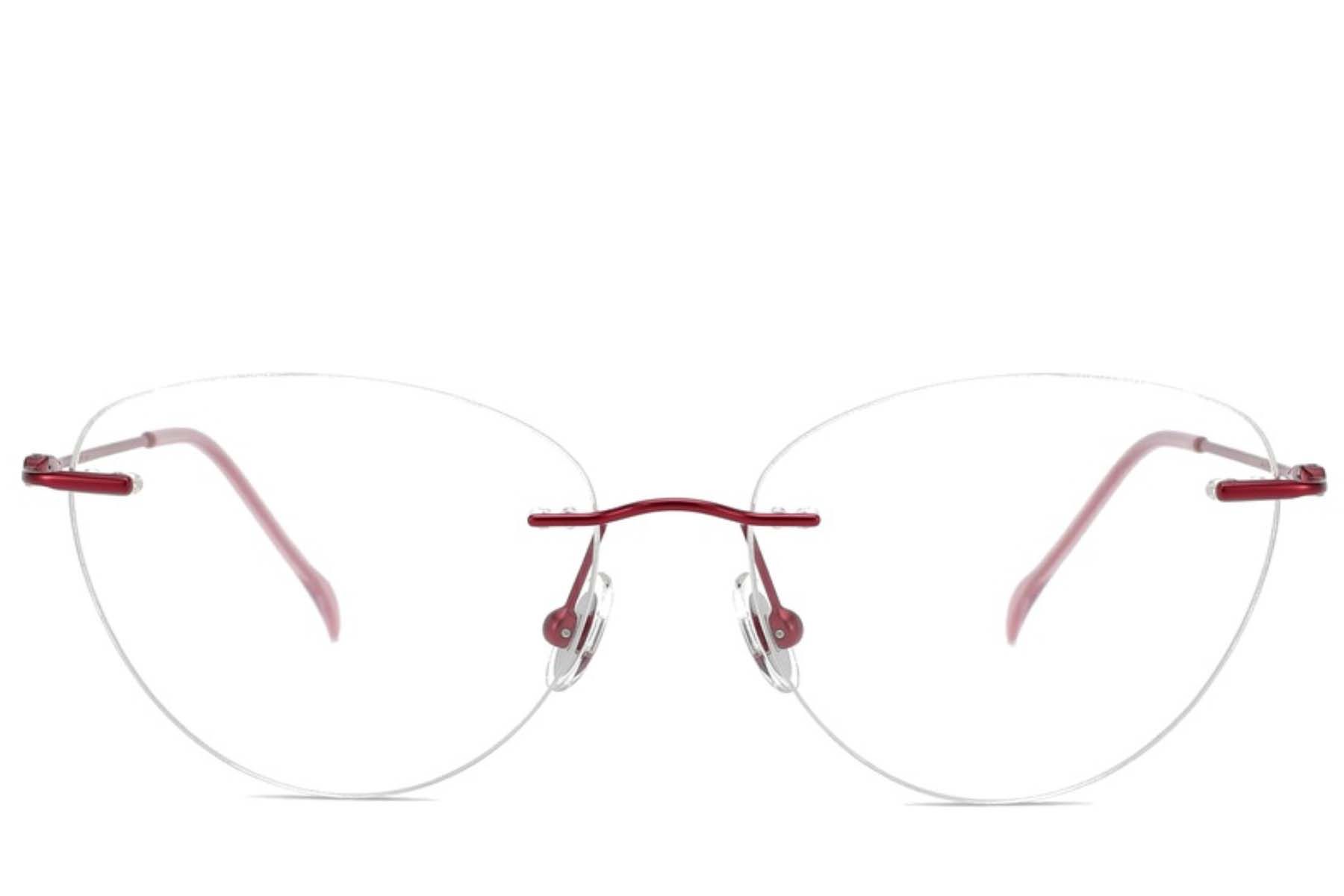 Gafas invisibles de titanio rojo #BS2012-1672