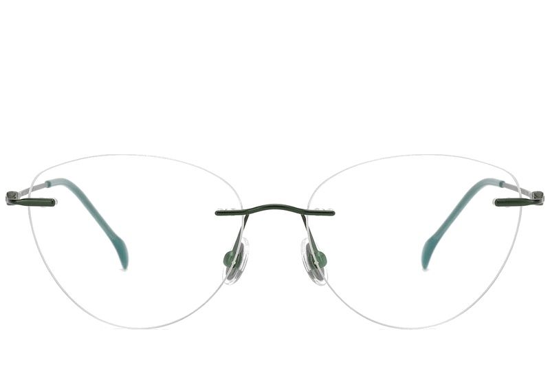 Invisible Green Titanium Glasses #BS2012-1673