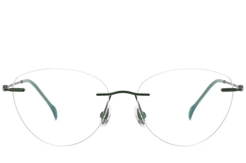 Lunettes invisibles en titane vert #BS2012-1673