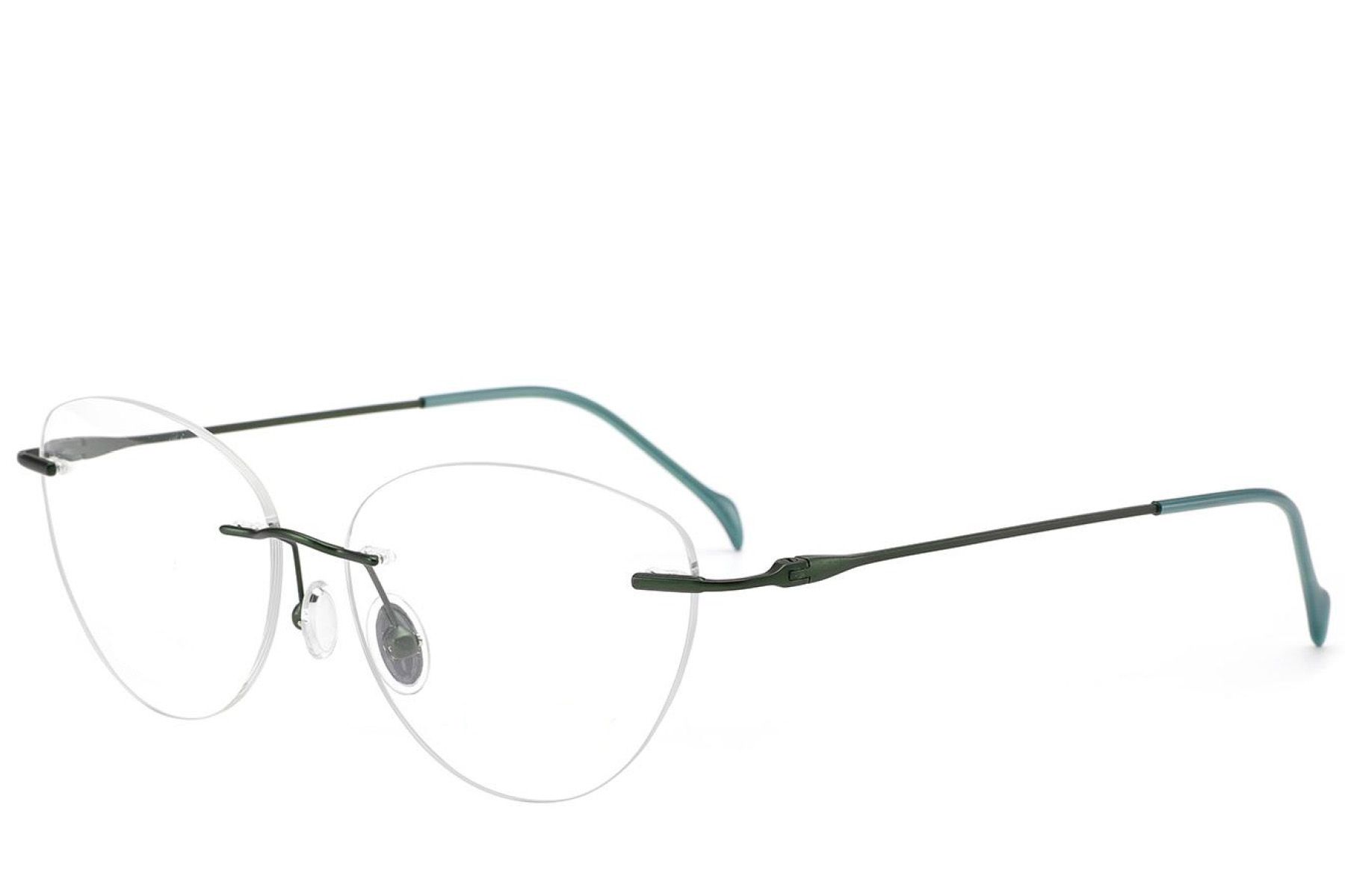 Invisible Green Titanium Glasses #BS2012-1673