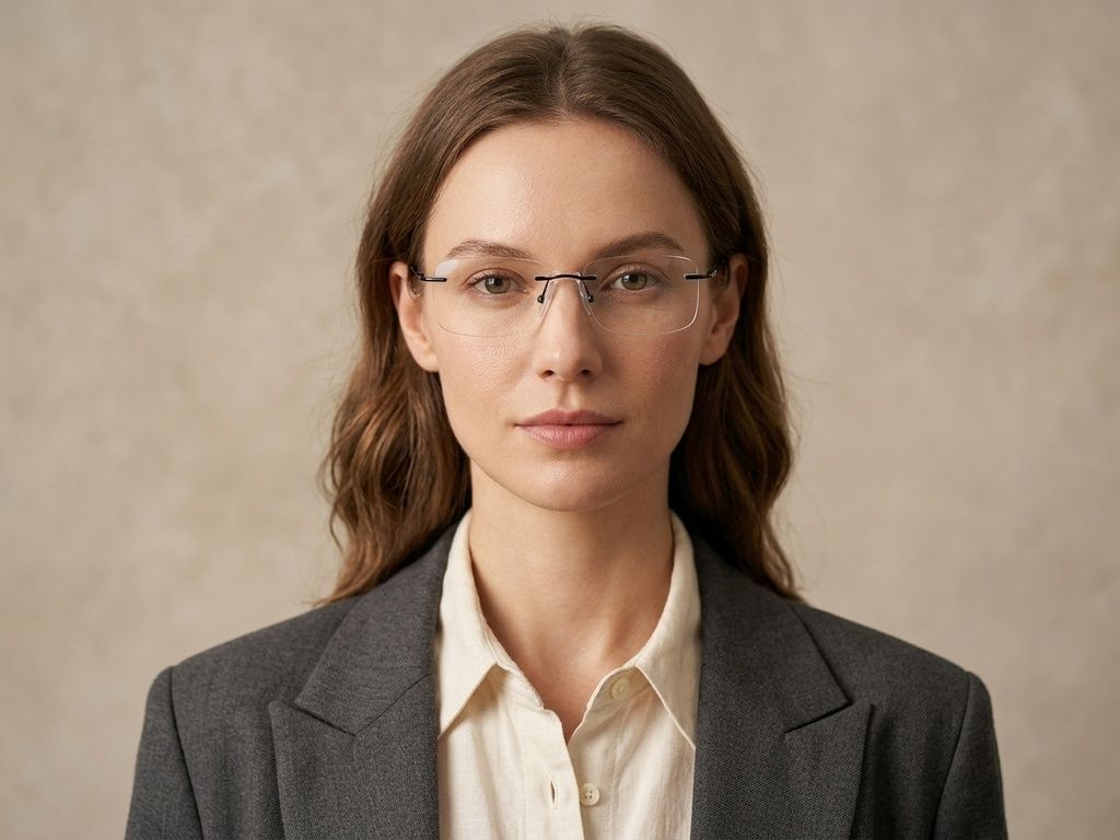 Invisible Black Titanium Glasses #BS2012-1674