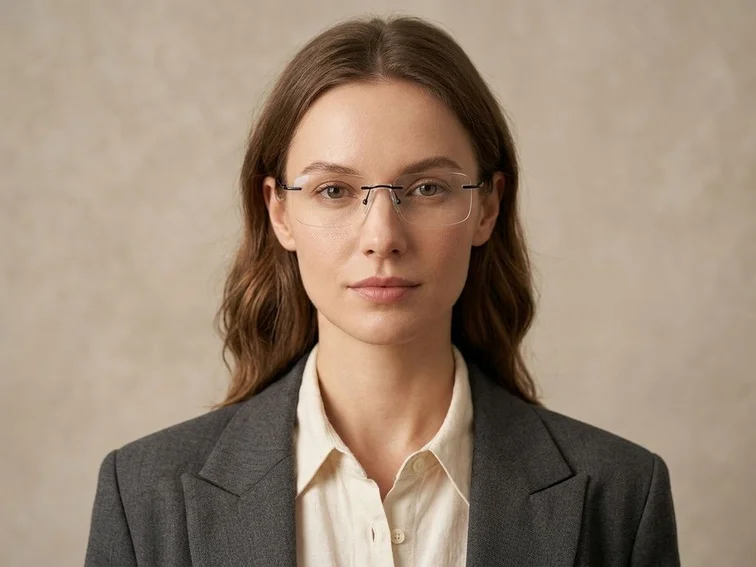 Invisible Black Titanium Glasses #BS2012-1674