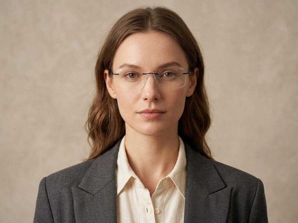 Gafas invisibles de titanio negro #BS2012-1674