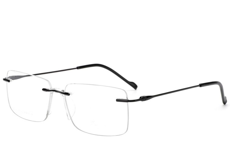 Invisible Black Titanium Glasses #BS2012-1674