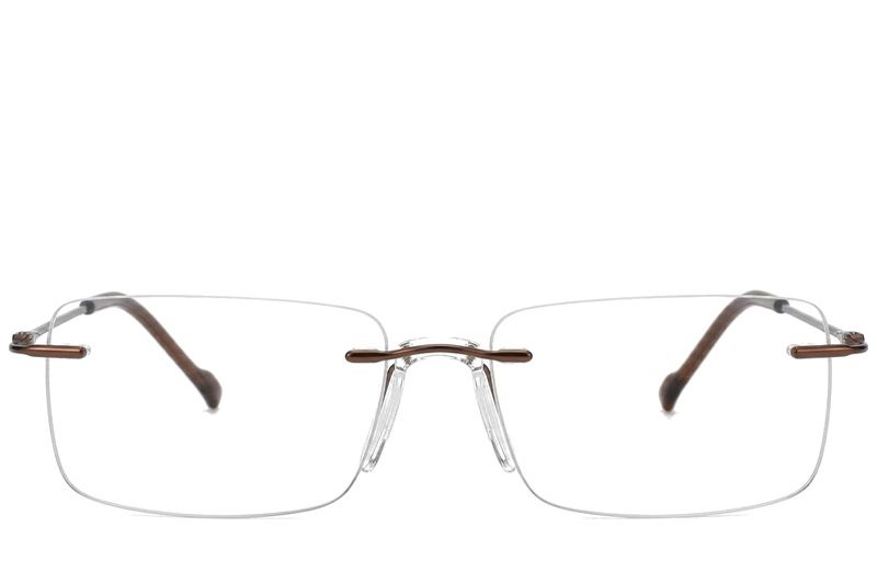 Gafas invisibles de titanio marrón #BS2012-1677