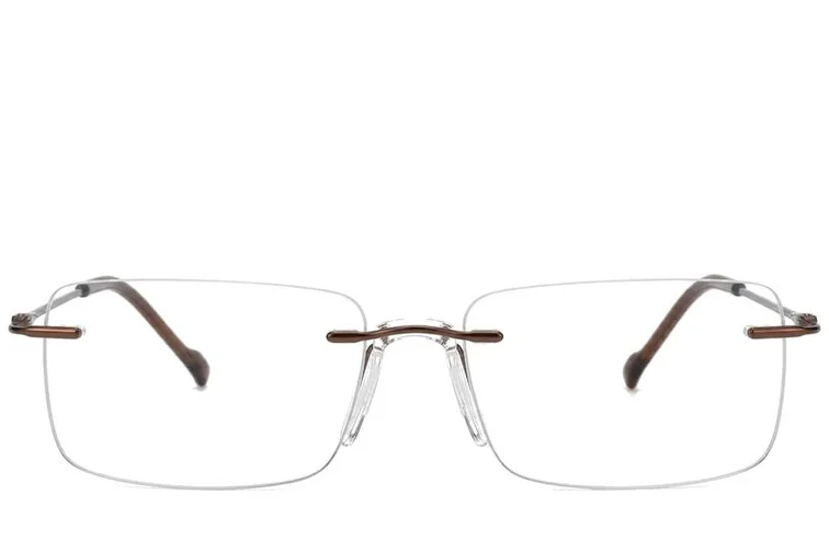 Gafas invisibles de titanio marrón #BS2012-1677