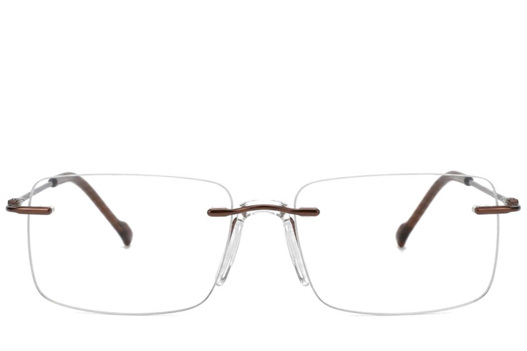 Gafas invisibles de titanio marrón #BS2012-1677