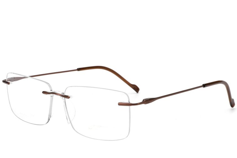 Invisible Brown Titanium Glasses #BS2012-1677