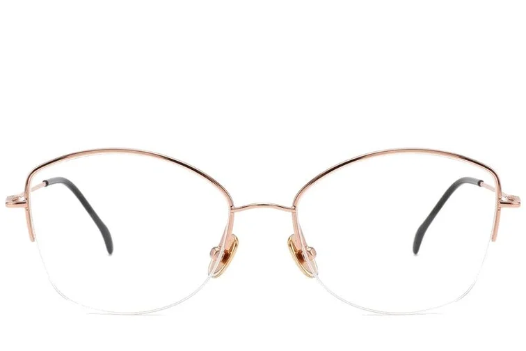 Halbrandlose rosa Titanbrille #BS2012-1680