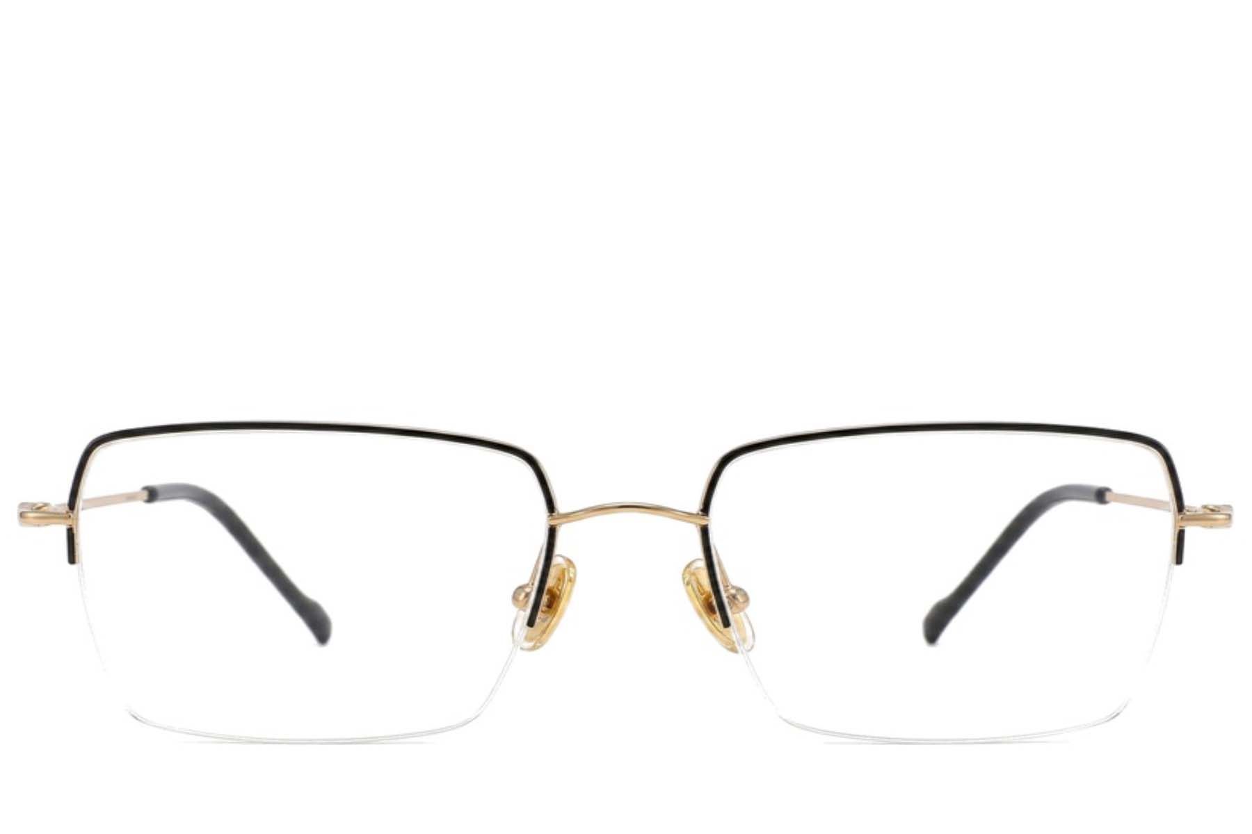 Semi-rimless Black Titanium Glasses #BS2012-1684
