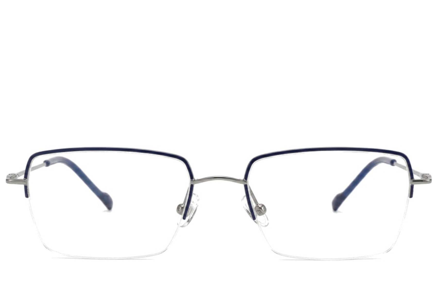 Gafas semi al aire de titanio azul #BS2012-1688