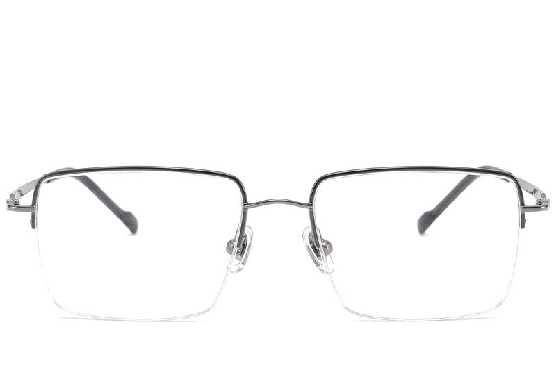 Halbrandlose graue Titanbrille #BS2012-1692