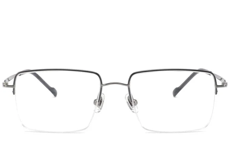Halbrandlose graue Titanbrille #BS2012-1692