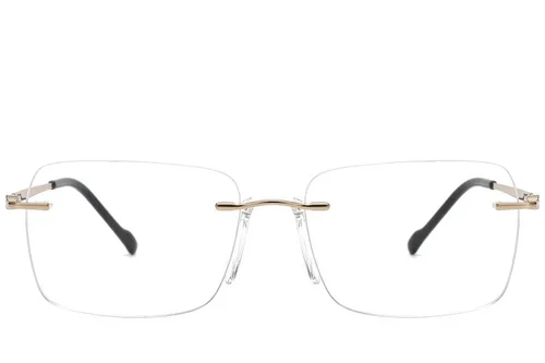 Lunettes invisibles en titane doré #BS2012-1694