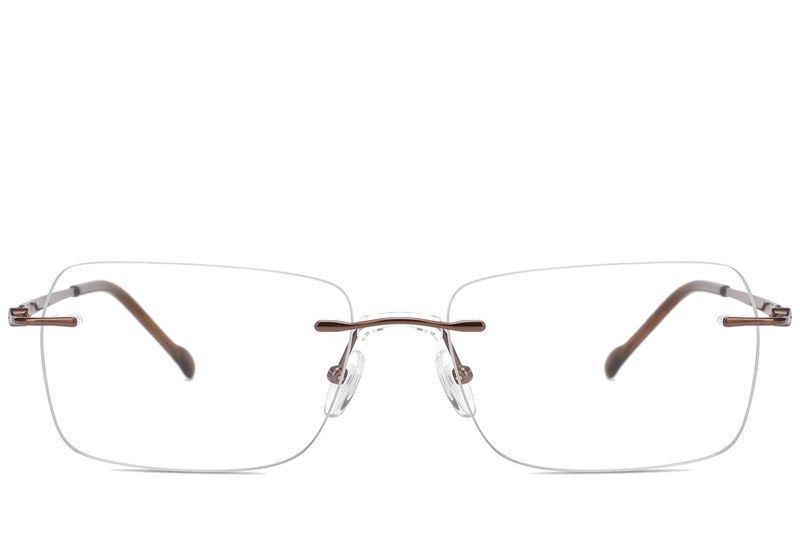 Gafas invisibles de titanio marrón #BS2012-1696