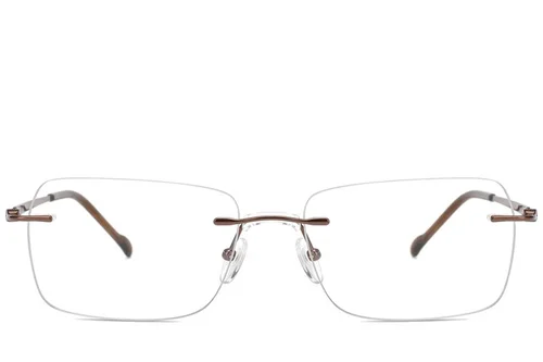 Lunettes invisibles en titane brun #BS2012-1696