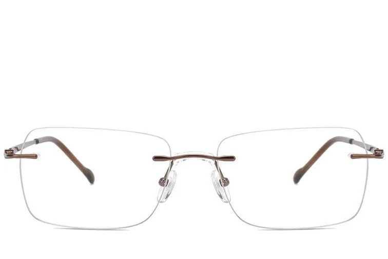 Gafas invisibles de titanio marrón #BS2012-1696