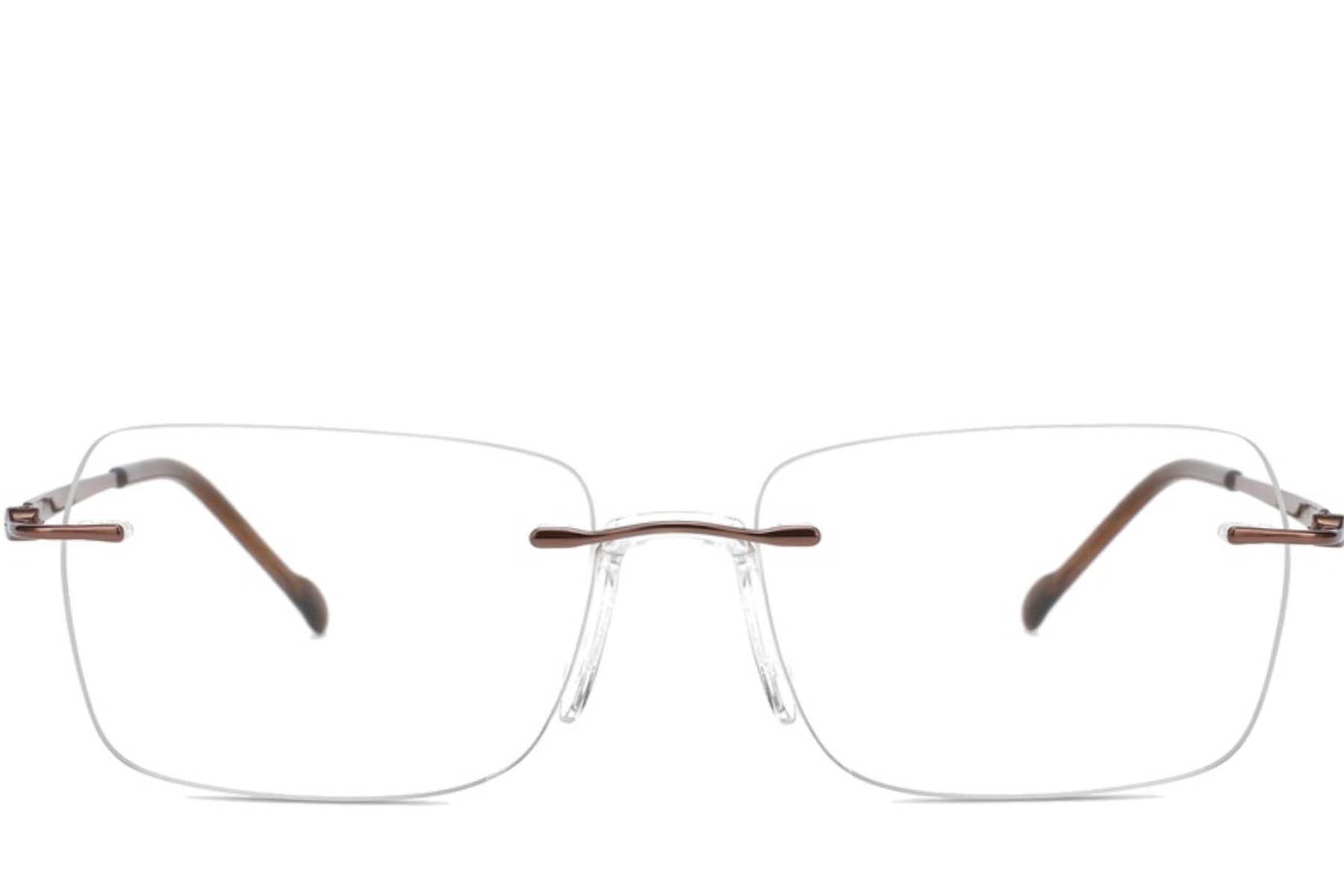 Gafas invisibles de titanio marrón #BS2012-1696