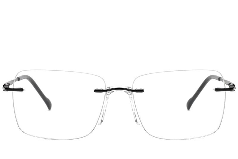 Invisible Black Titanium Glasses #BS2012-1698